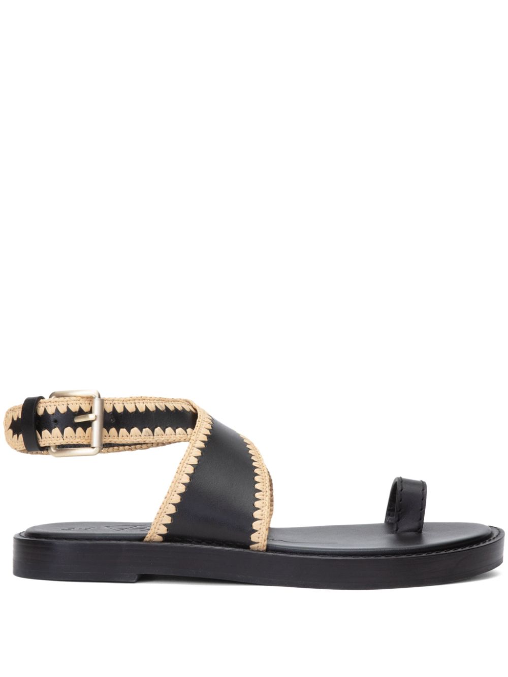 Naya raffia sandals - Black