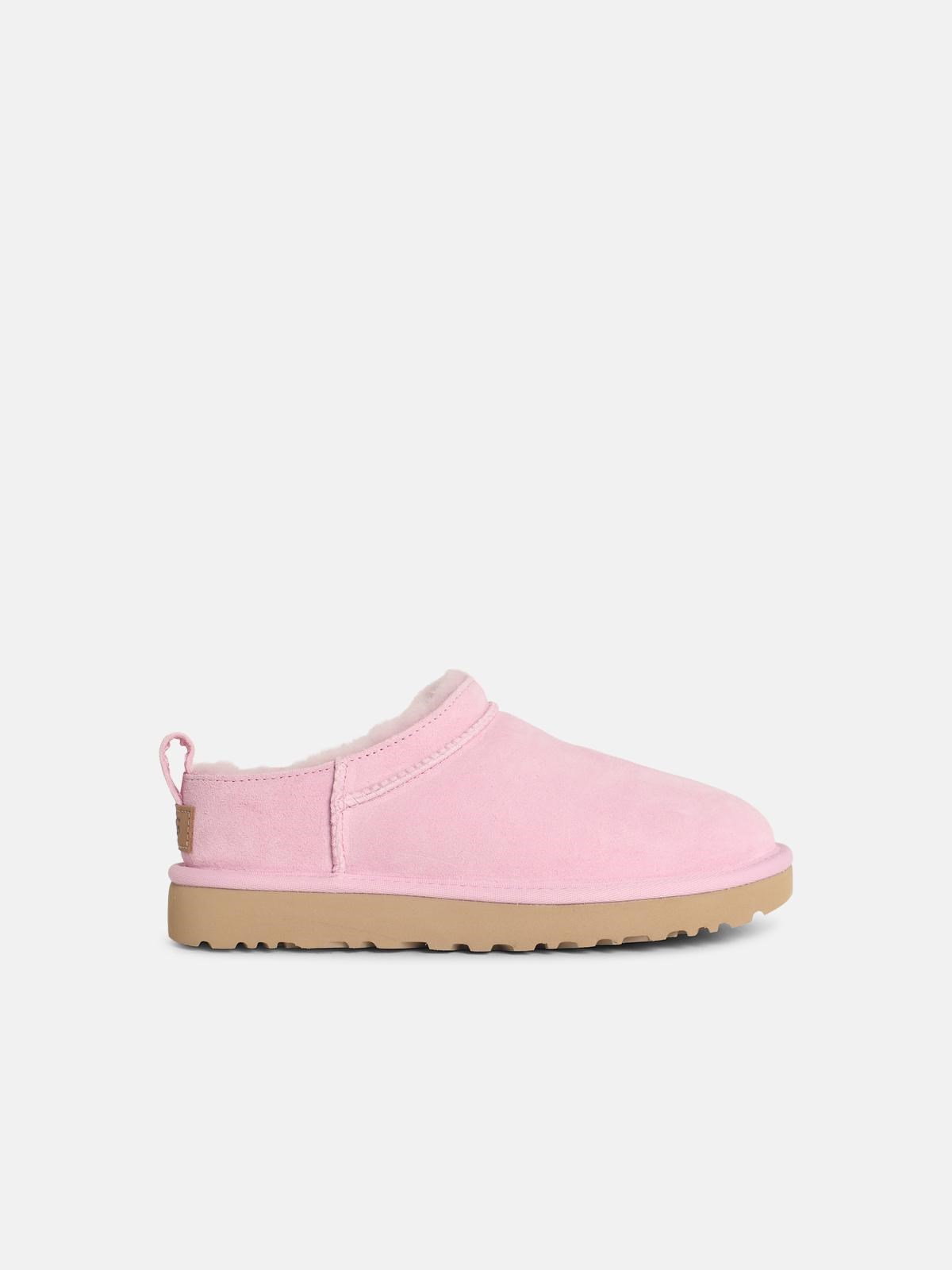 'Classic Micro' Pink Suede Boots