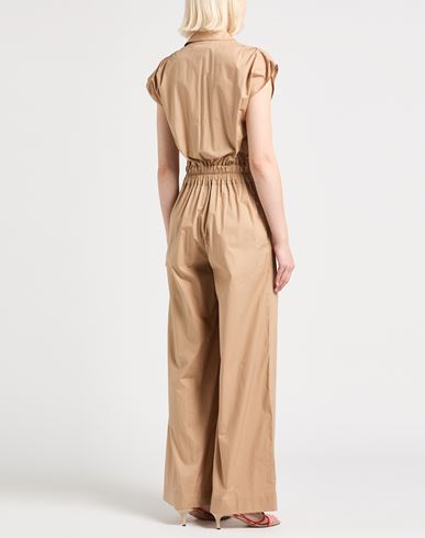 Woman Jumpsuit Camel Size 4 Cotton