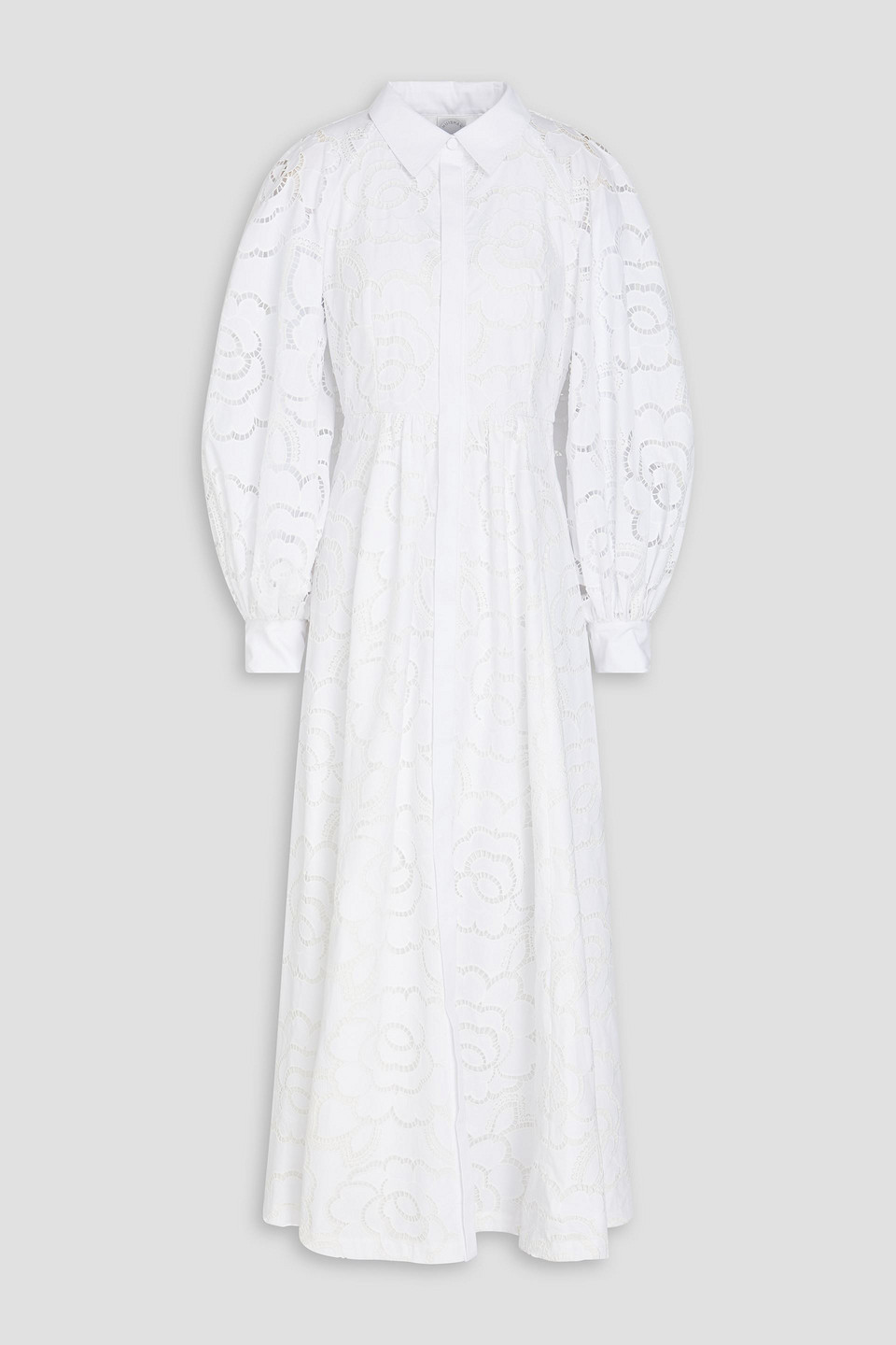 Broderie anglaise maxi shirt dress
