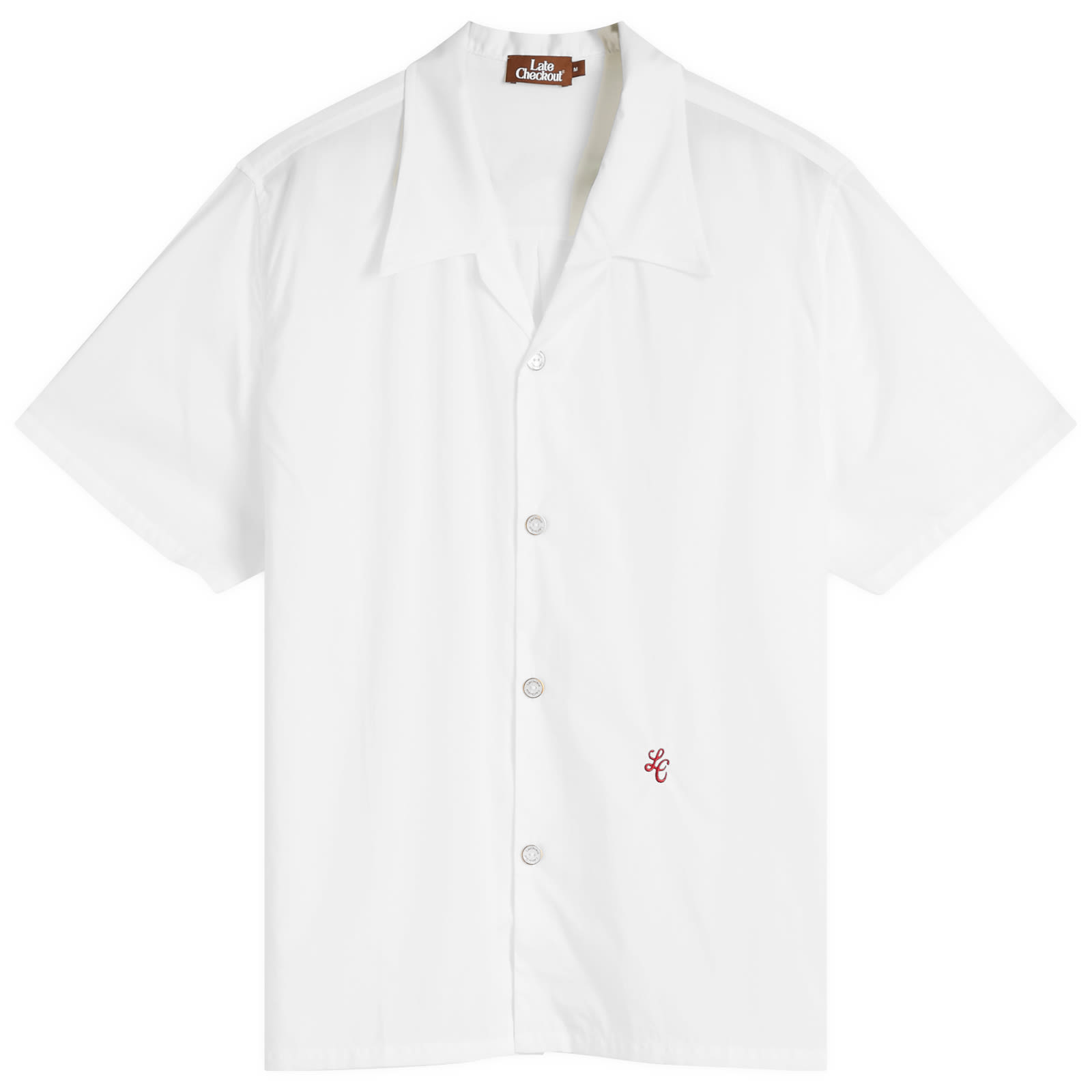 Late Checkout Men's Short Sleeve Shirt in White