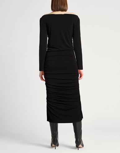 Woman Midi dress Black Size S Polyester, Elastane