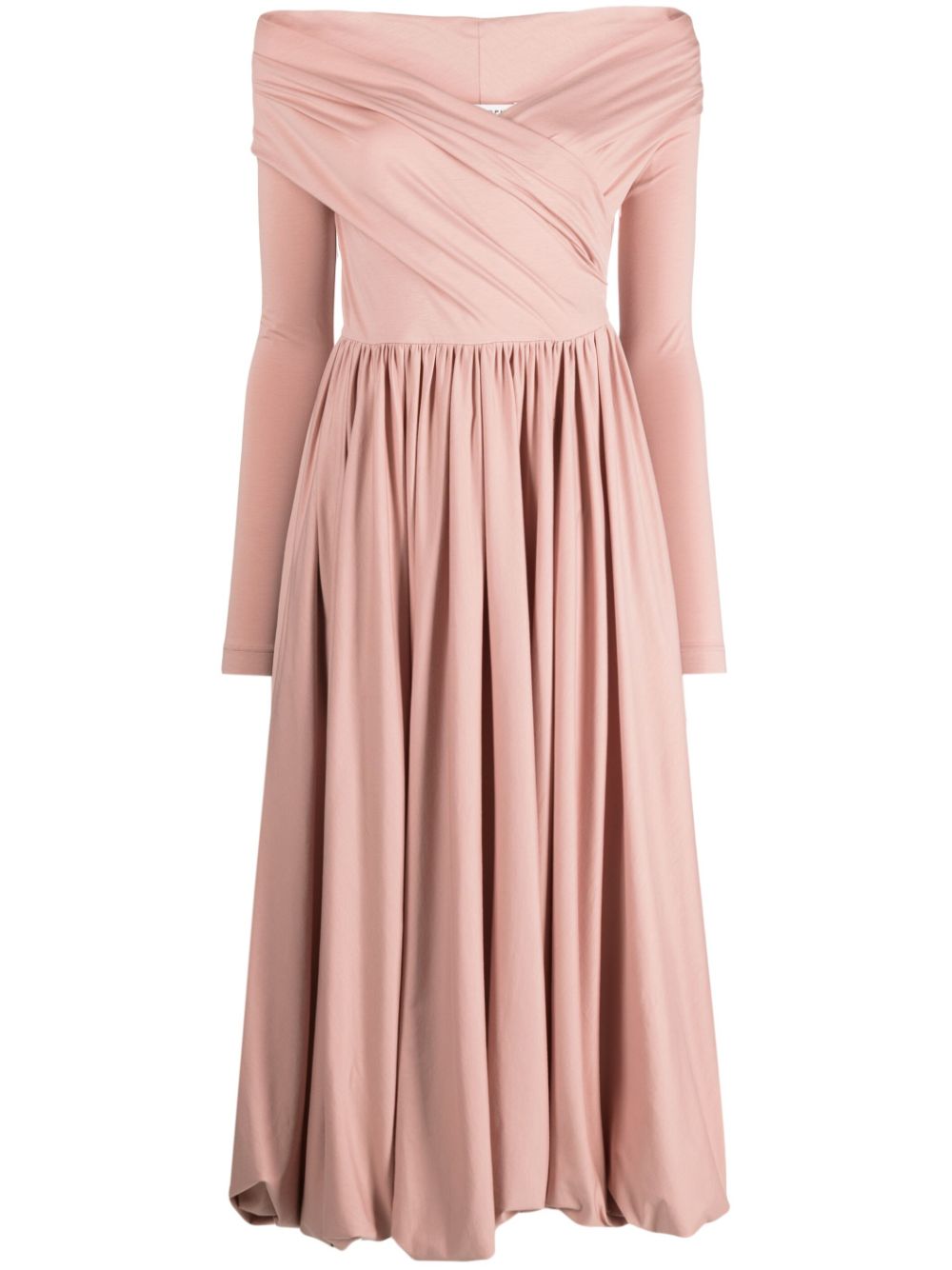 Cotton jersey midi dress - Blue