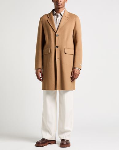 Paltò Man Coat Camel Size 38 Wool, Nylon