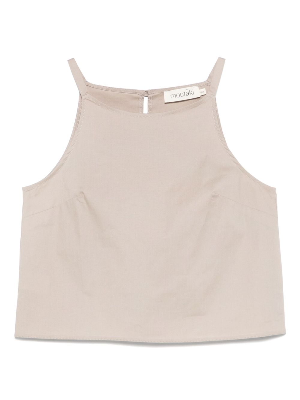 Stretch-cotton tank top - Neutrals