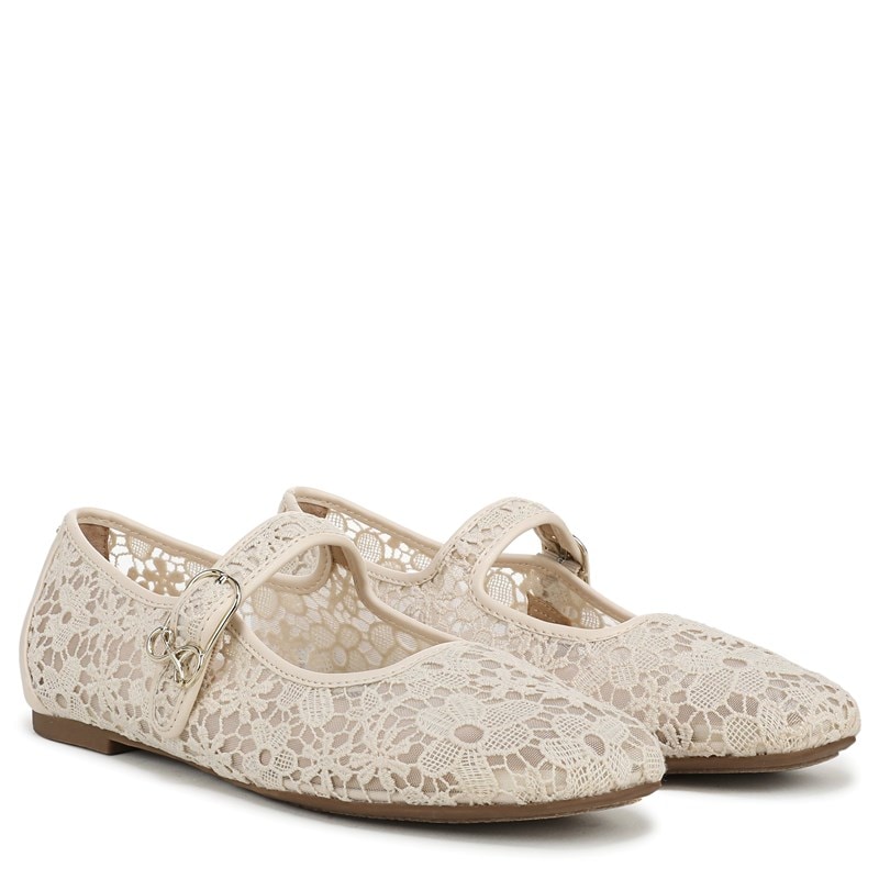 Women's Fredi Mary Jane Flat Shoes (Cream Linen)