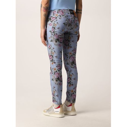 Jeans with floral pattern