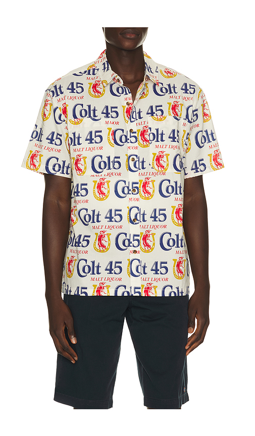 Brixton x Colt 45 Short Sleeve Shirt in Multi. S also in M, L, XL/1X