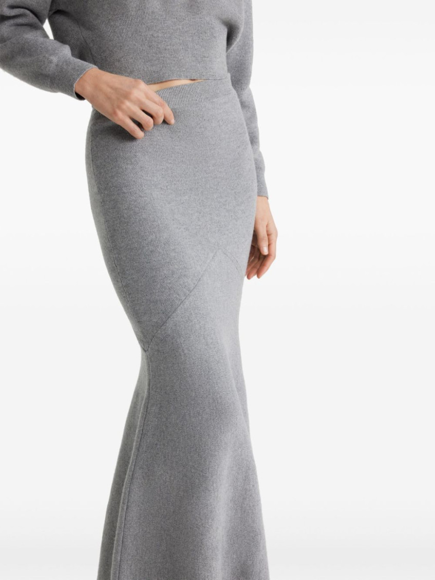 Wool peplum skirt - Grey