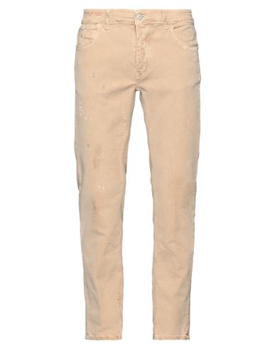 Man Pants Beige Size 31 Cotton, Elastane