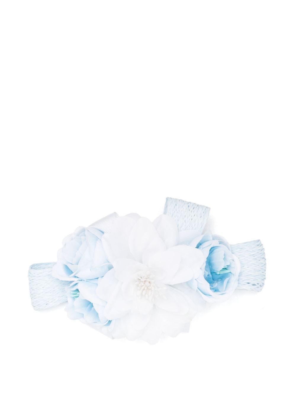 Colorichiari 키즈 floral-appliqué hair clip - Blue FL938184AF715