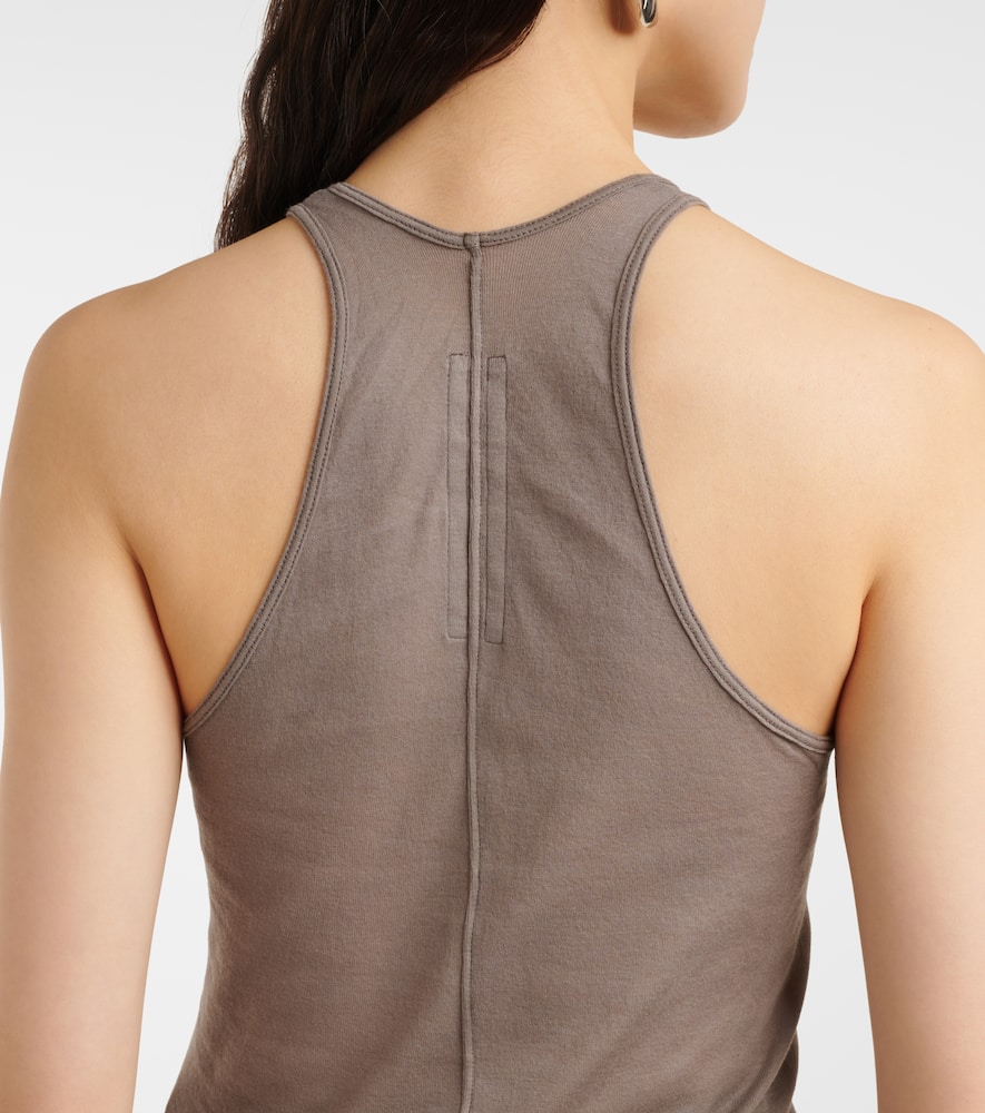 Ribbed-knit cotton tank top