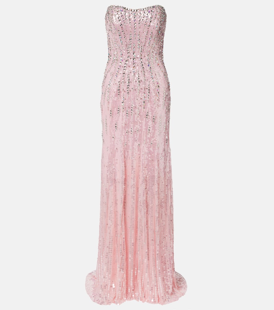 Sarai embellished bustier gown