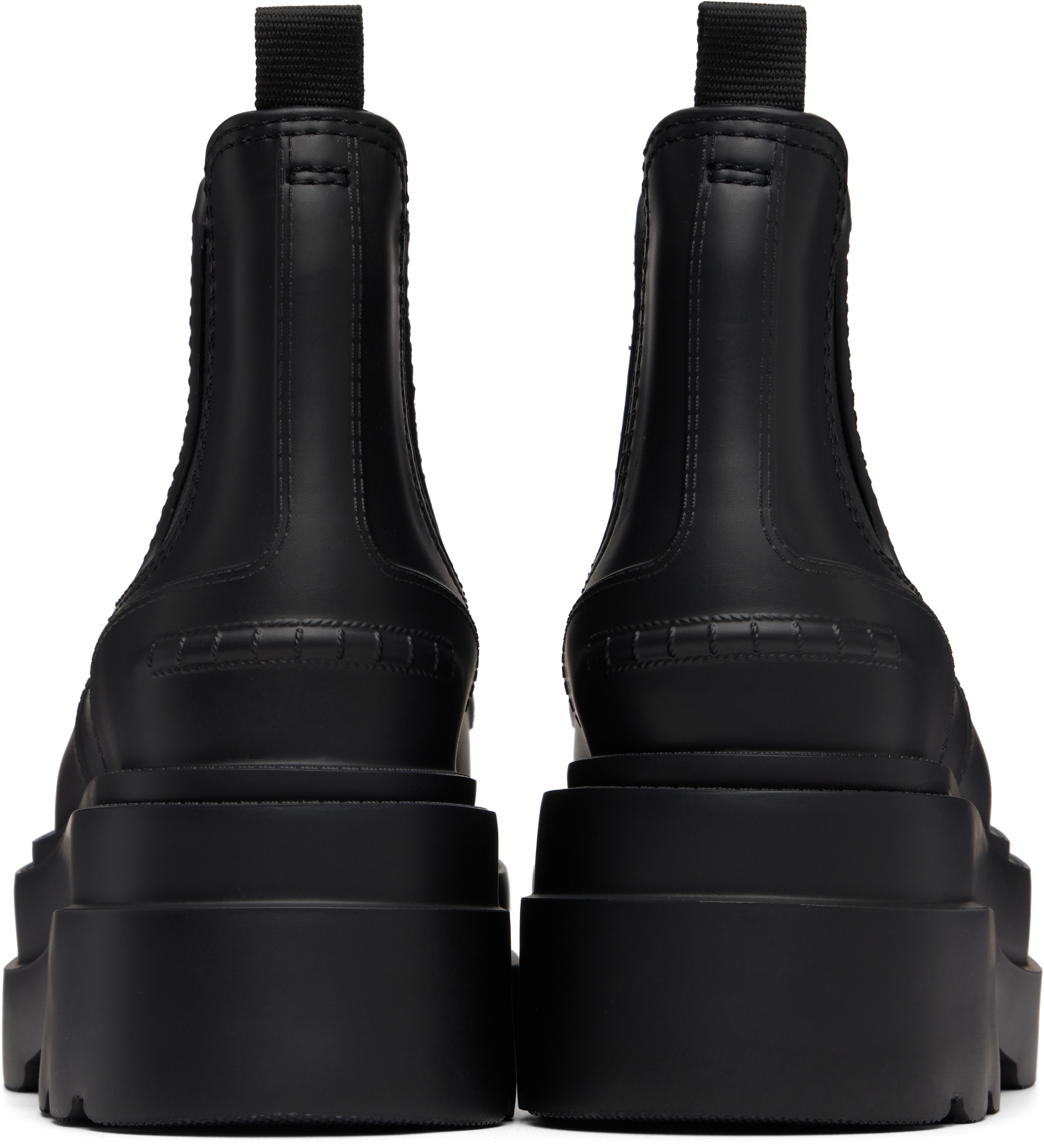 Black Carter Platform Rain Boots