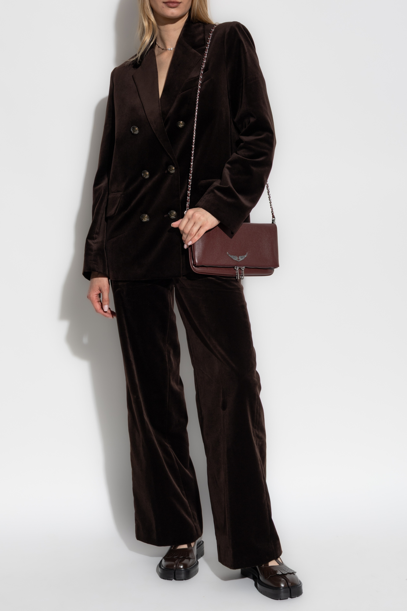 Velour Trousers `Panol`, Women's, Brown
