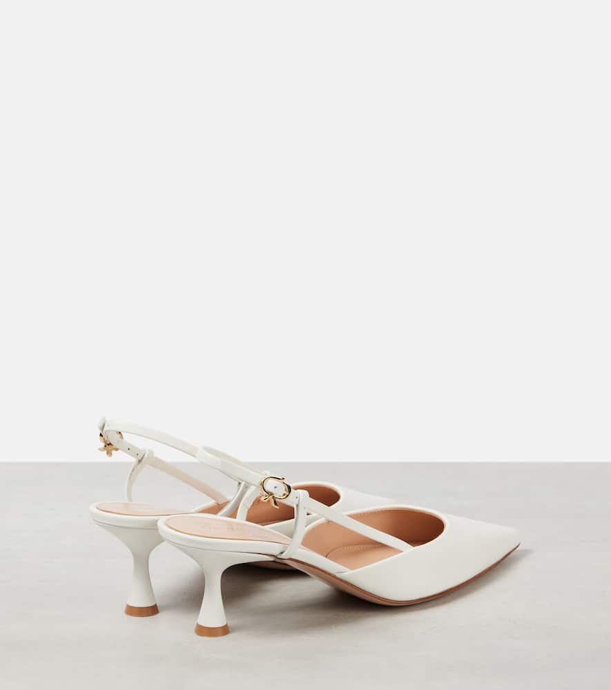 Gianvito Rossi Bridal Ascent 55 leather slingback pumps