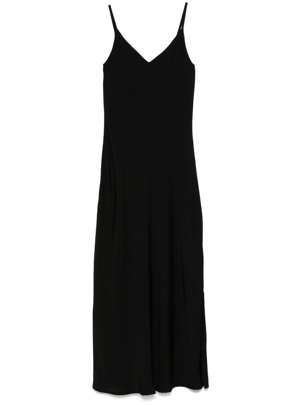 Satin slip dress - Black