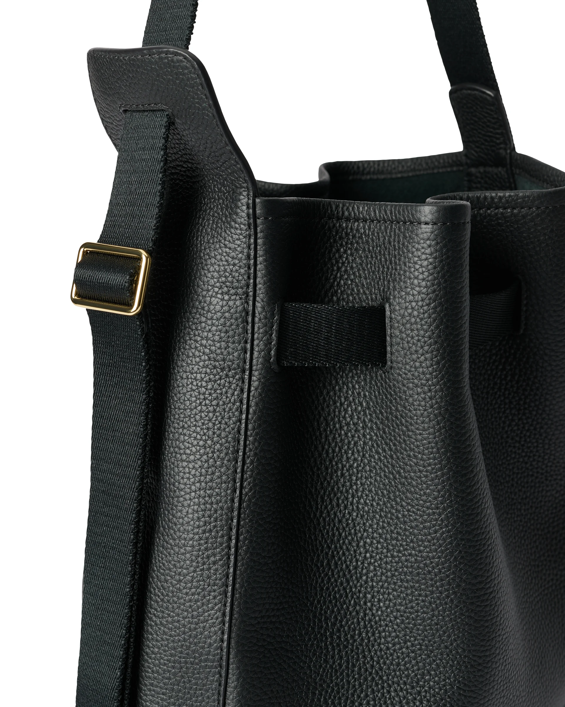 Sail Bag - Leather Hobo Bag - Black