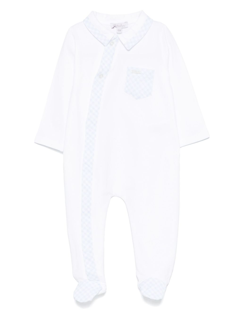 Contrasting-trim pajama - White