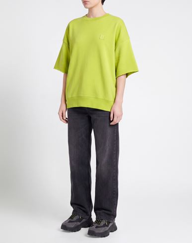 Woman Sweatshirt Lime green Size M Cotton