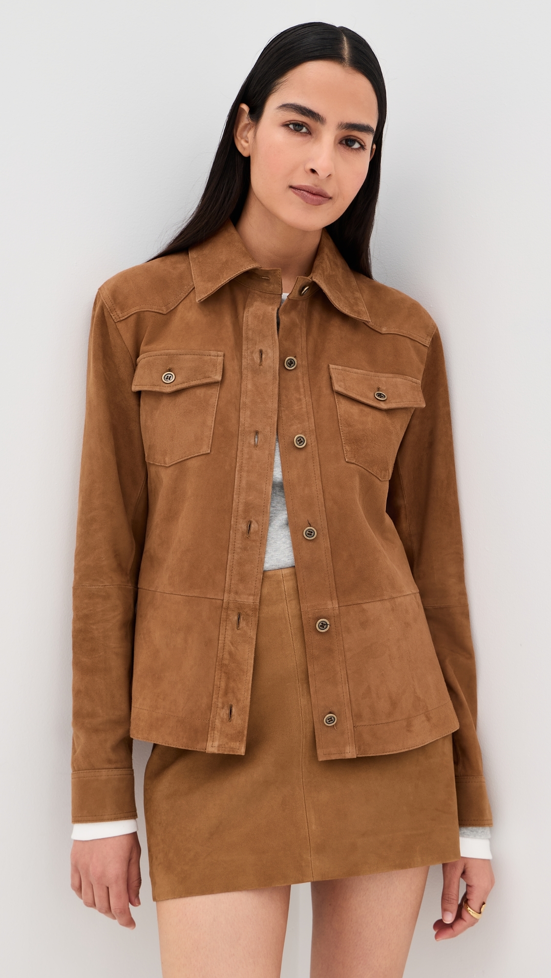 FAYE Goat Suede Jacket Whiskey