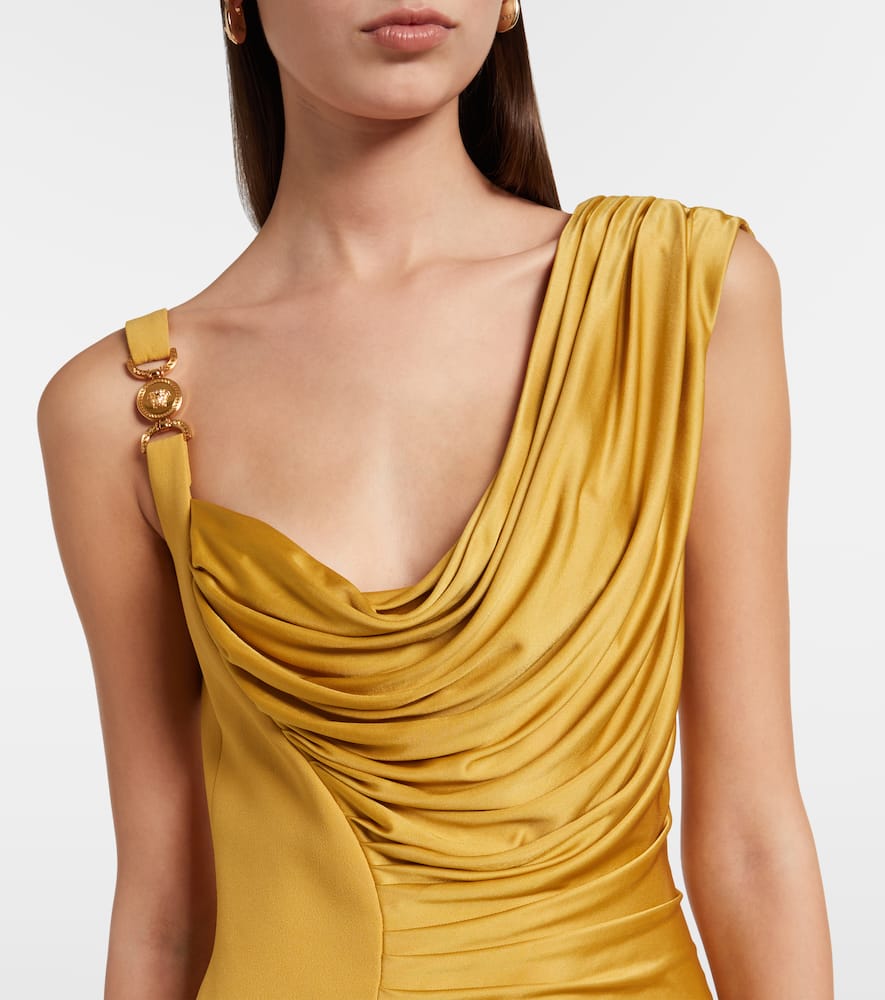 Medusa '95 draped jersey gown