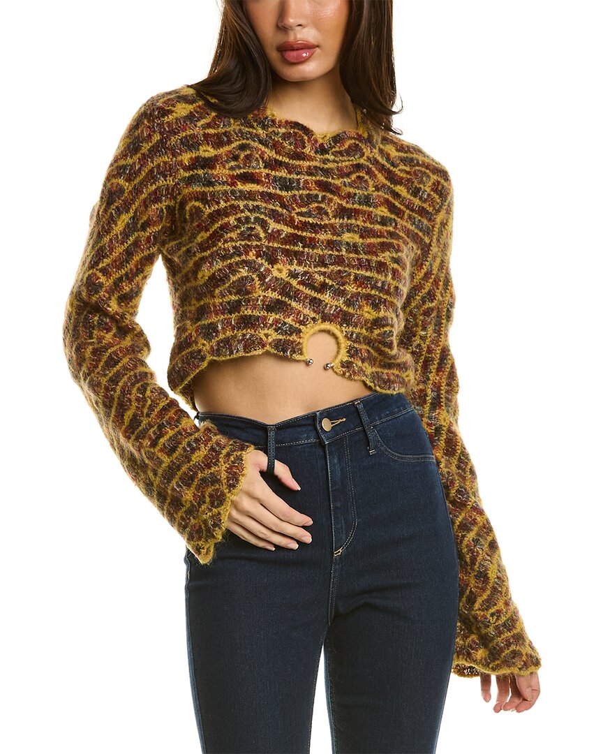 Skye Crochet Mohair & Wool-Blend Sweater