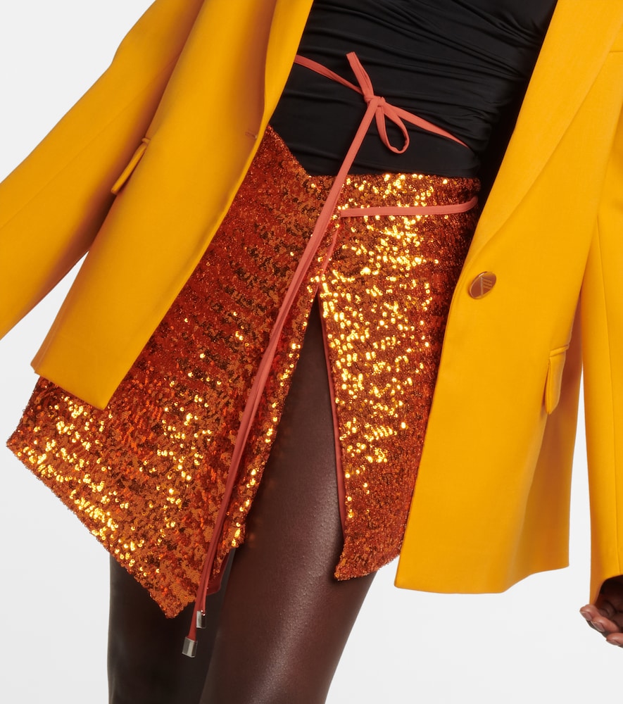 Wrap-around waist miniskirt
