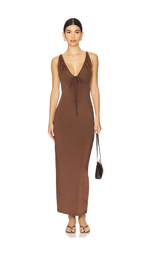 LBLC The Label KLEID ELVIRA in Chocolate. Größe XS. Also in