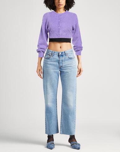 Woman Cardigan Purple Size XS Polyamide