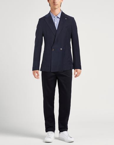 Man Blazer Navy Size 40 Viscose, Polyester