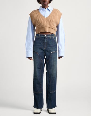 Woman Jeans Blue Size 27 Cotton, Elastane