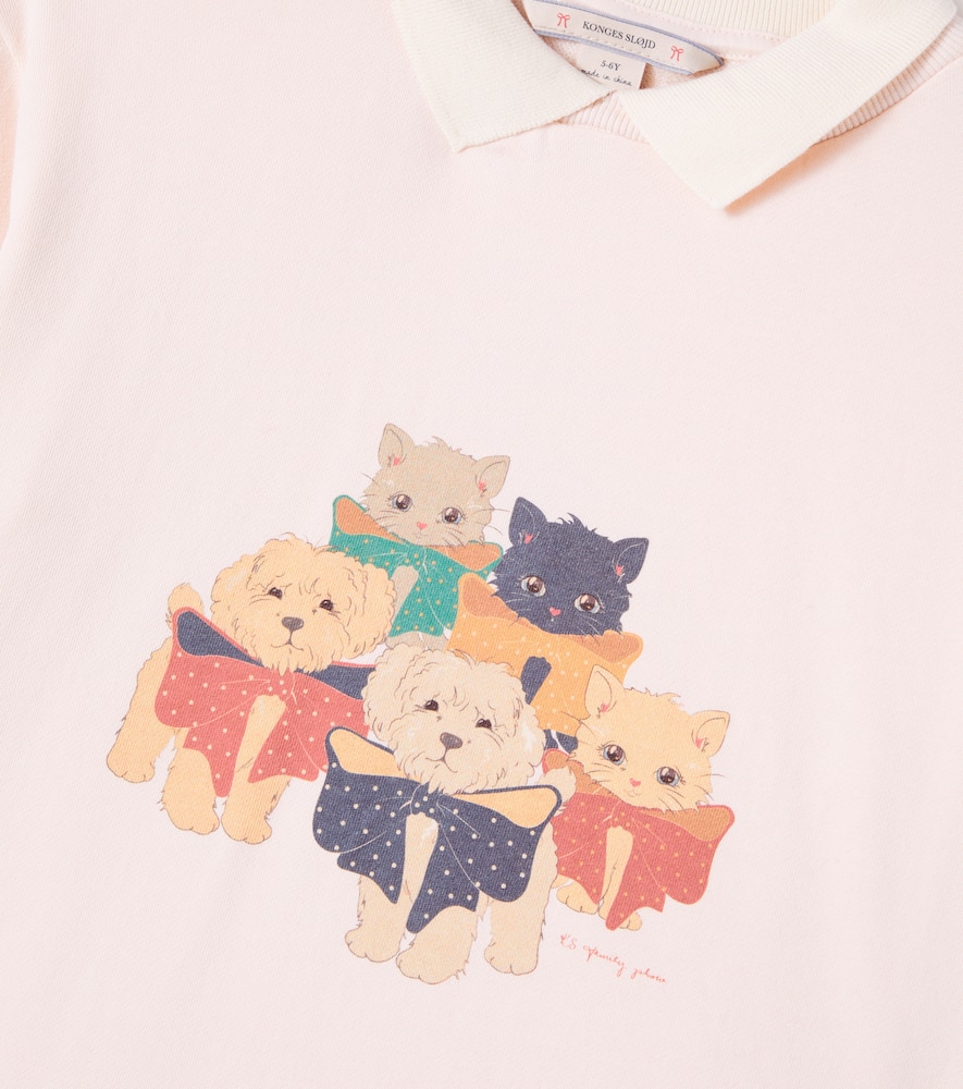 Konges Sløjd Spotty printed cotton jersey polo shirt