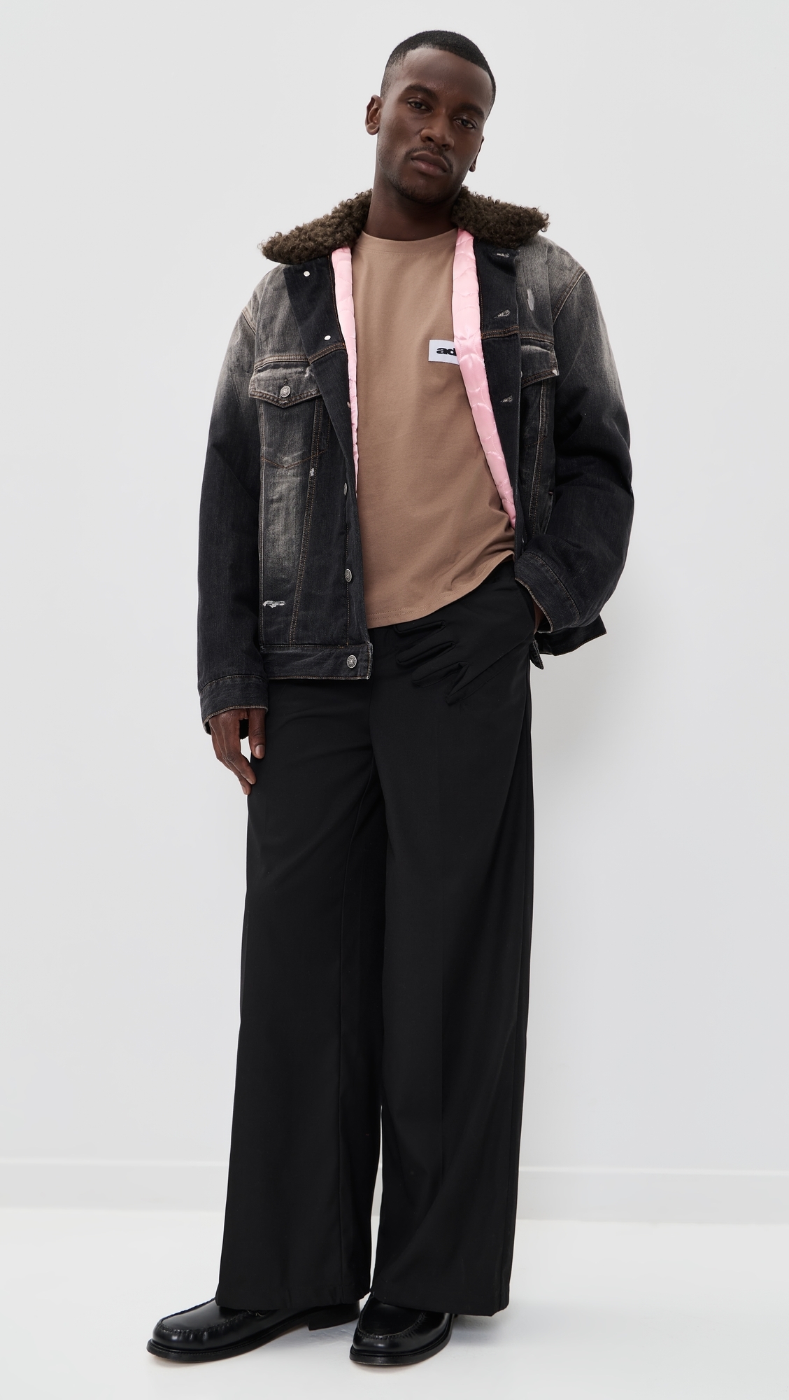 3D Glove Pocket Trousers Black