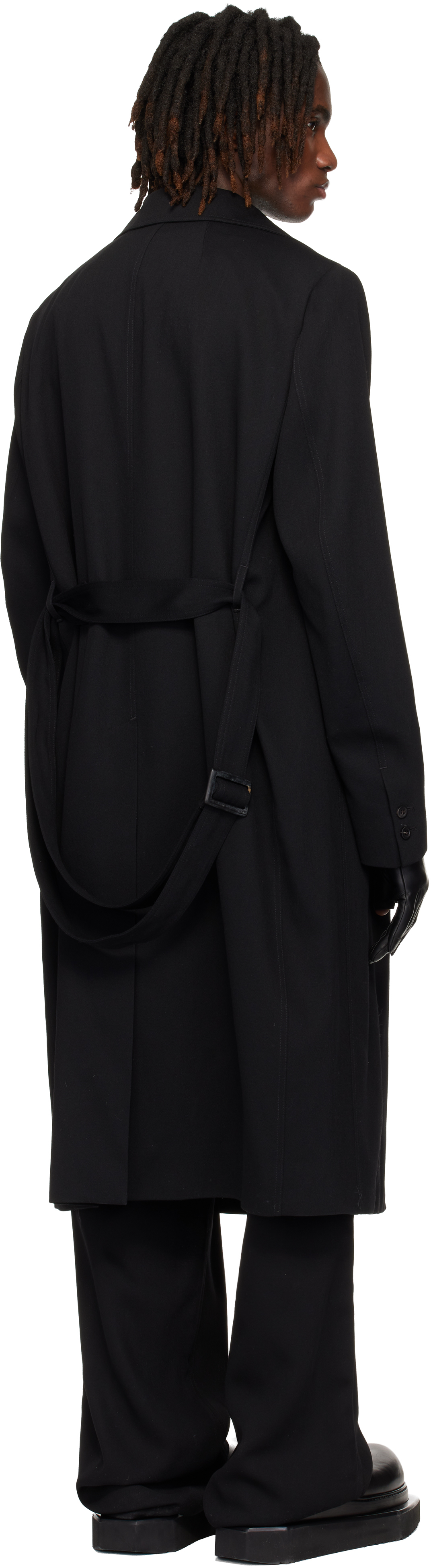 Black Temple Drella Trench Coat
