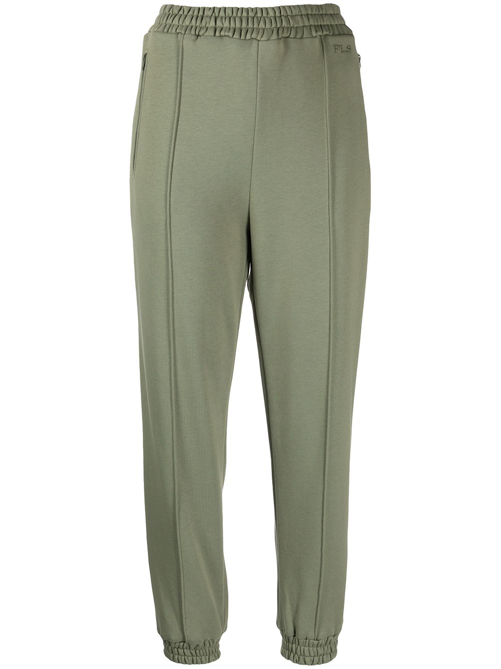 Embroidered-logo track pants - Green