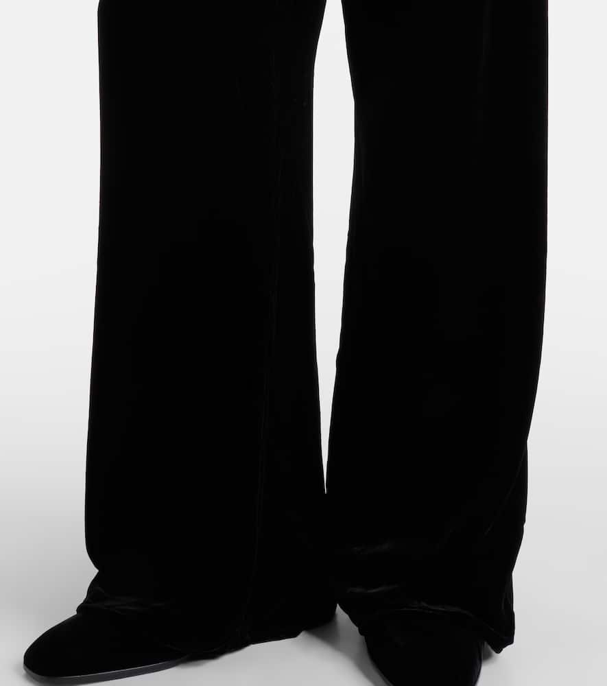 Austin velvet wide-leg pants