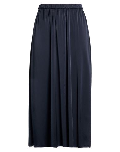 Forte_forte Woman Midi skirt Midnight blue Size 2 Silk, Elastane