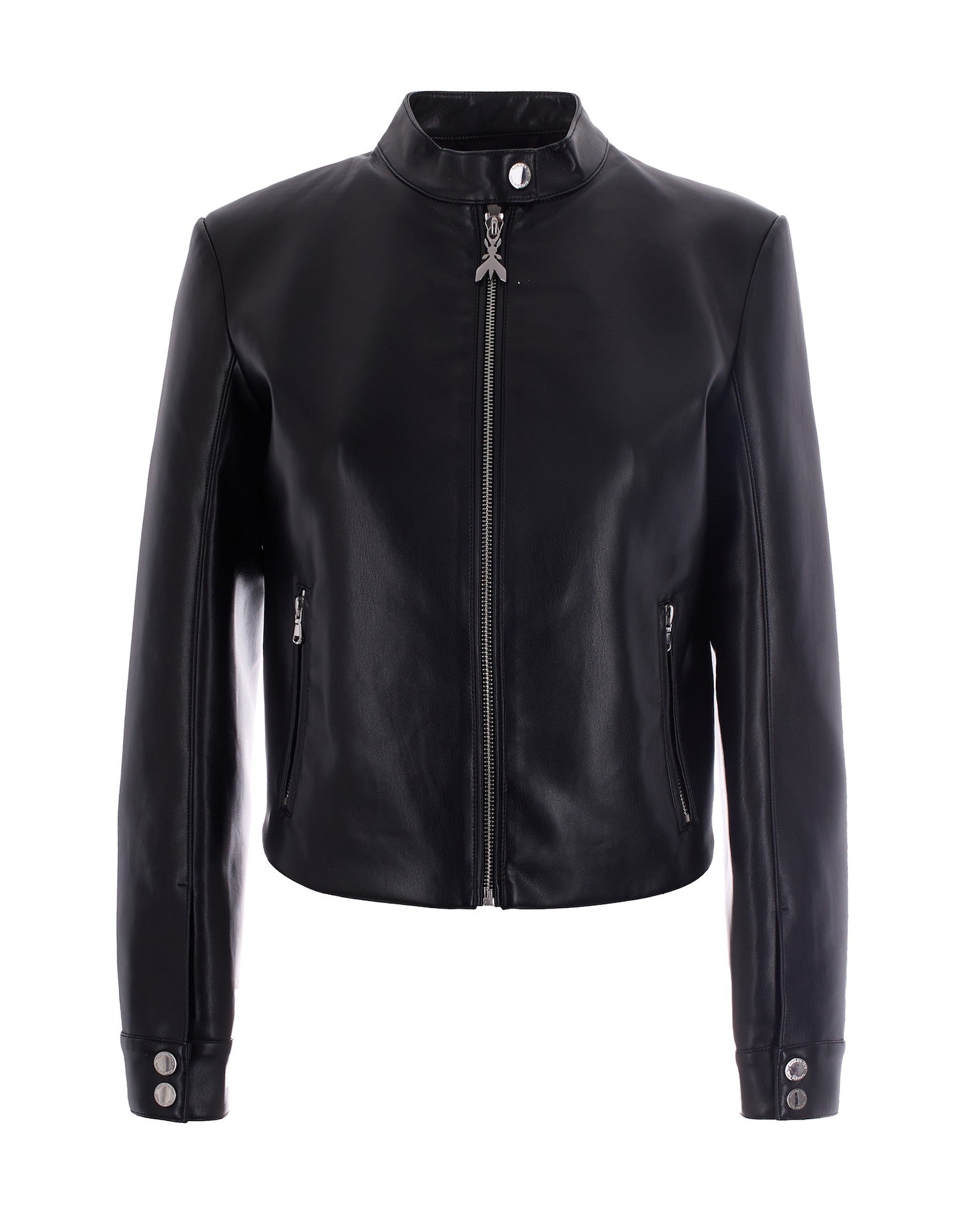 Coated Polyurethane Chiodo Jacket — Black