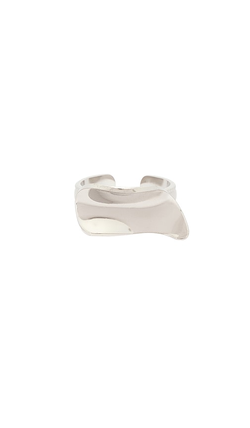 Casa Clara Anya Assymetric Ring in Metallic Silver