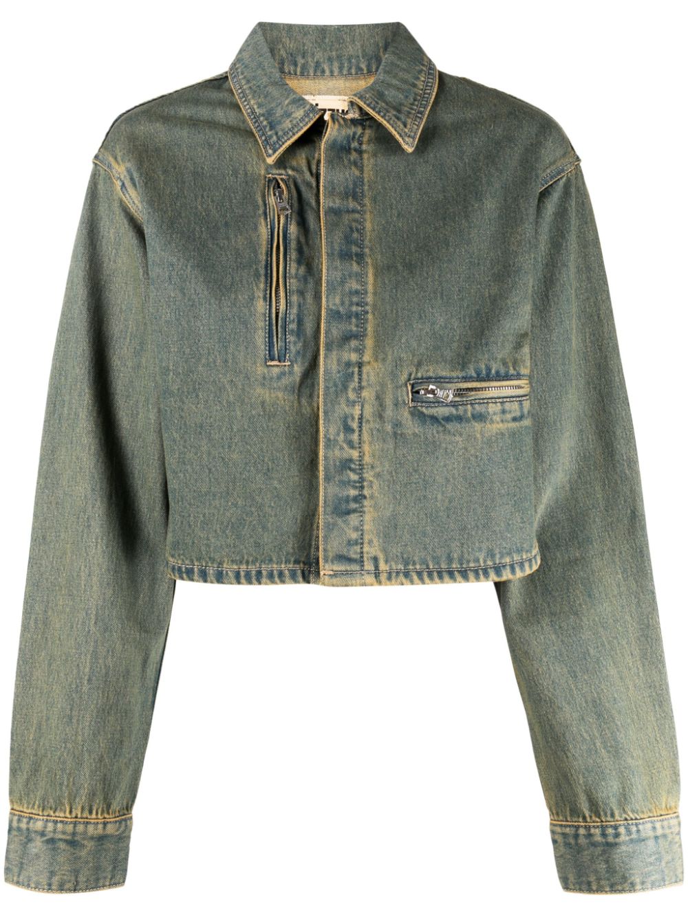 Cropped denim jacket - Blue