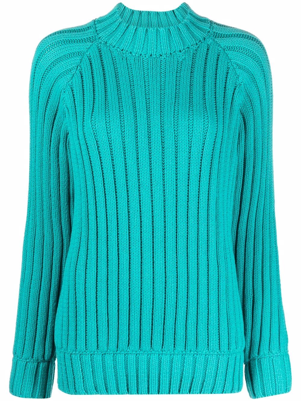 Ribbed knit jumper - Blue