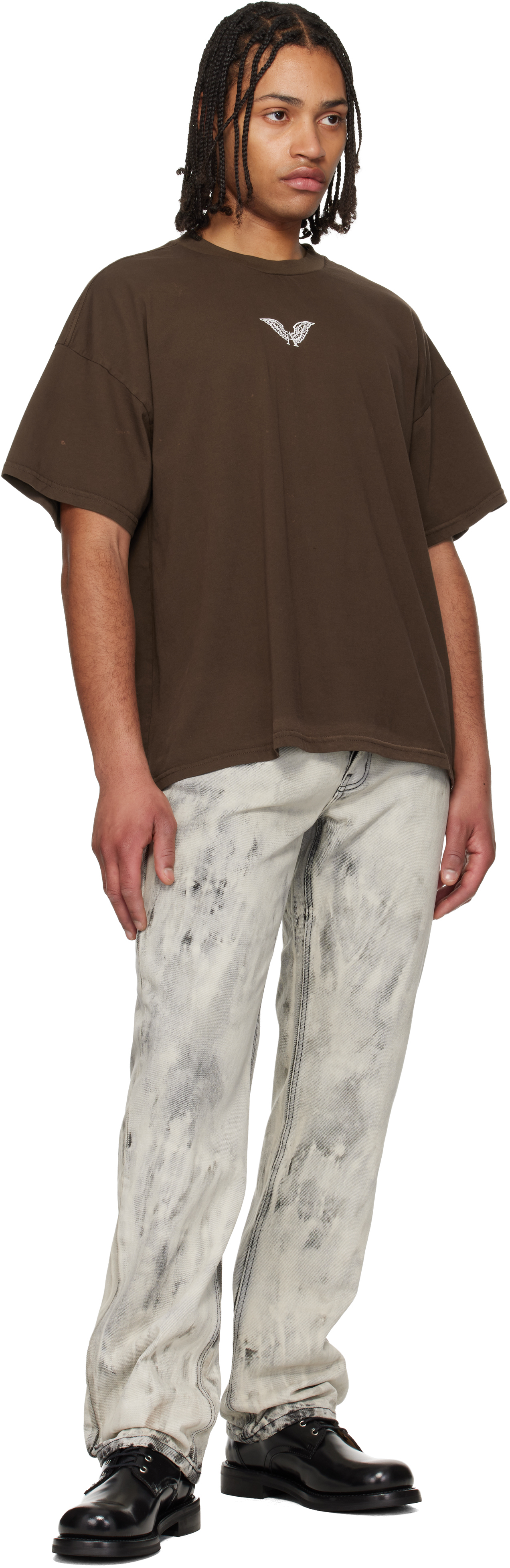 Brown Logo Inside Out T-shirt