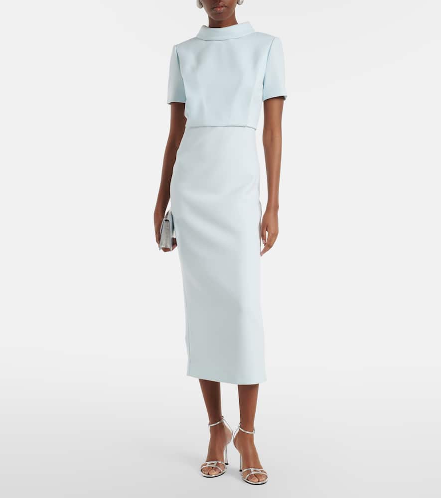Crêpe midi dress