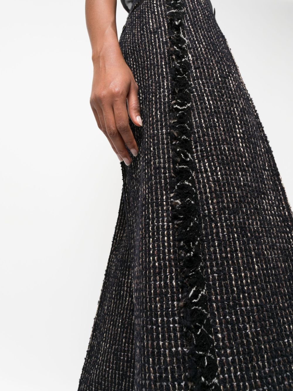 - Wide Leg Tweed Trousers