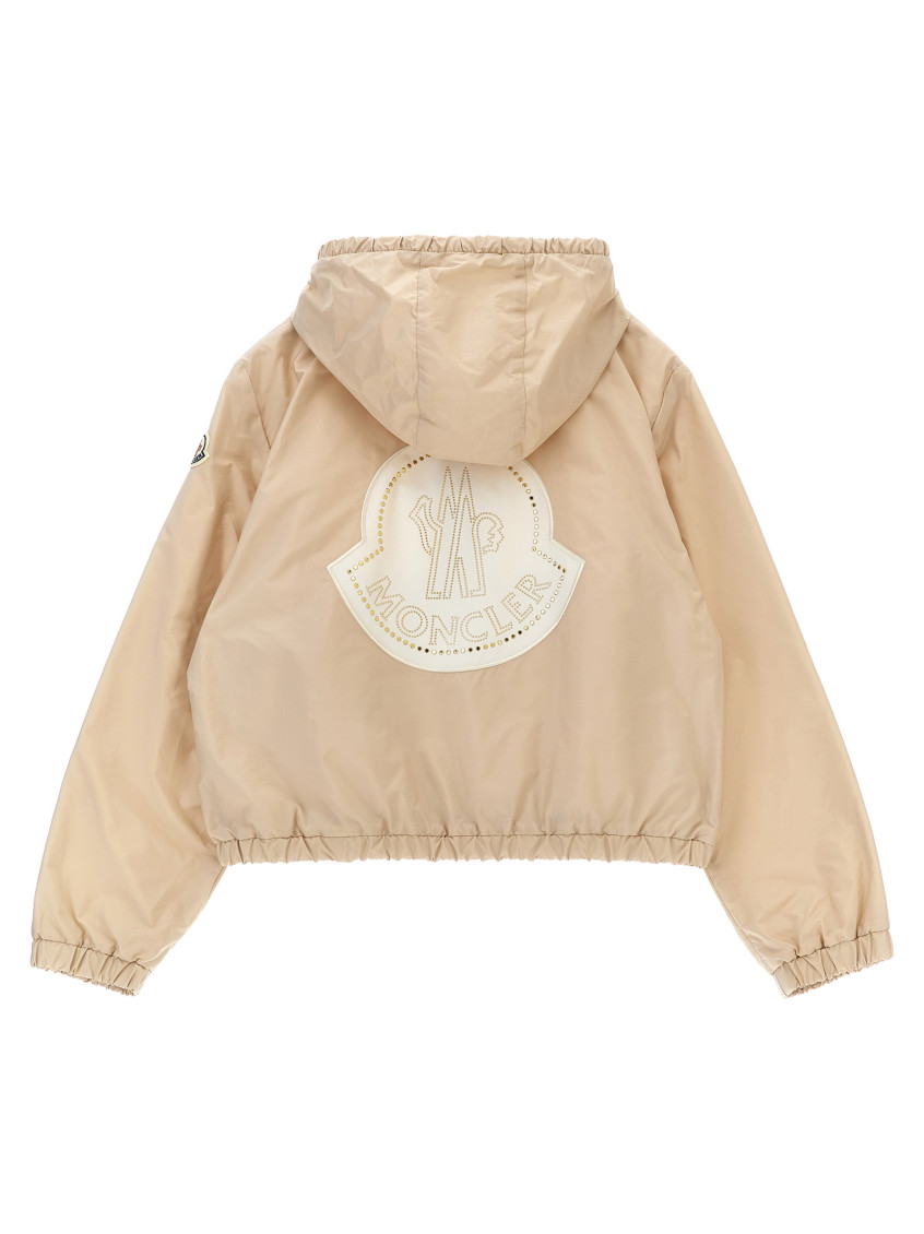 Girls Beige Hood Jacket