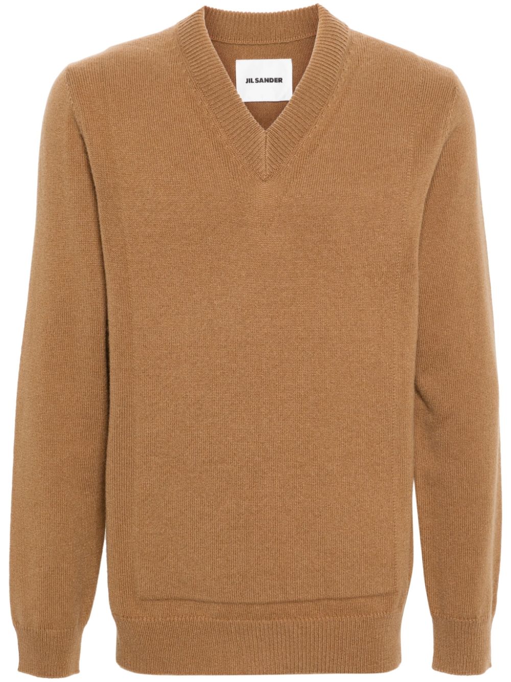 V-neck wool-blend jumper - Grey