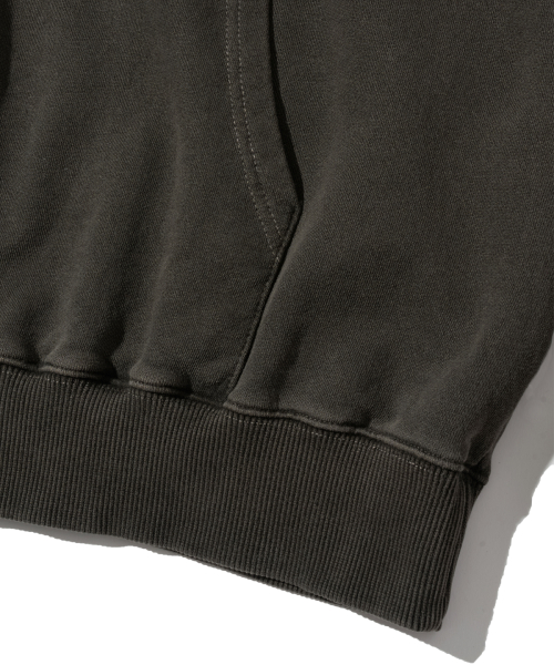 Logo Assembly Print Pigment Hoodie Charcoal