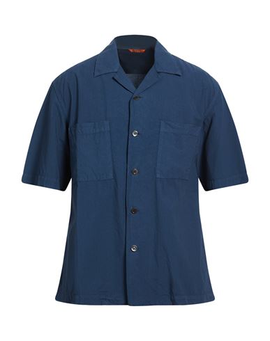 Man Shirt Navy Size 38 Cotton