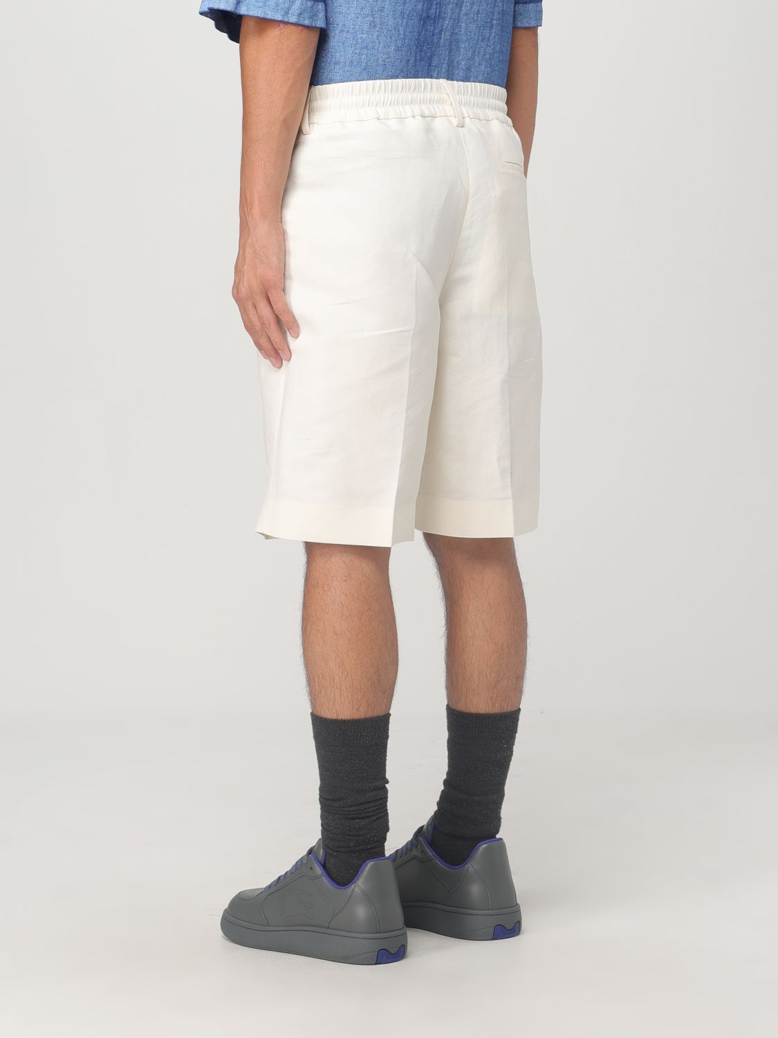 Tailored canvas shorts - Neutrals